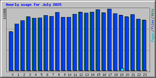 Hourly usage for July 2025