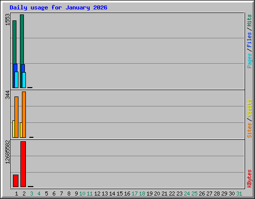 Daily usage for January 2026