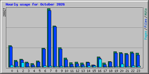 Hourly usage for October 2026