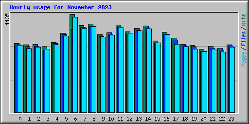 Hourly usage for November 2023