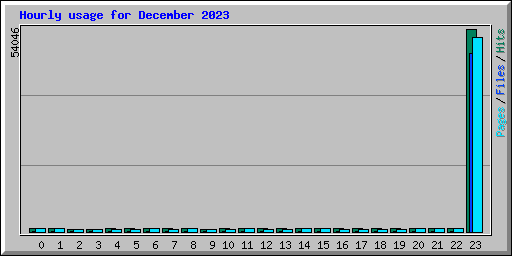 Hourly usage for December 2023