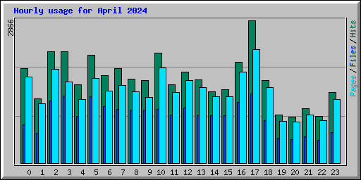 Hourly usage for April 2024