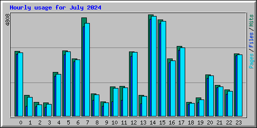 Hourly usage for July 2024