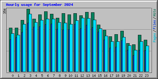 Hourly usage for September 2024