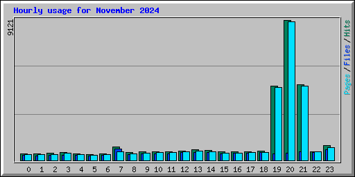 Hourly usage for November 2024