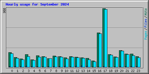 Hourly usage for September 2024