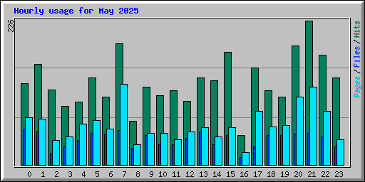 Hourly usage for May 2025