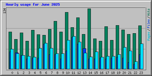 Hourly usage for June 2025