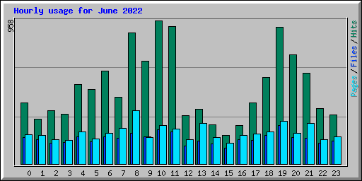 Hourly usage for June 2022
