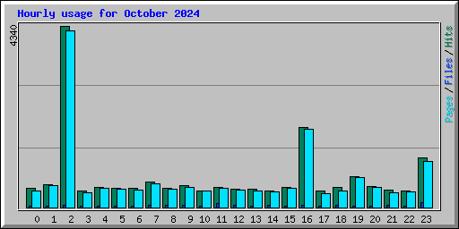 Hourly usage for October 2024