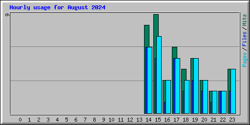 Hourly usage for August 2024