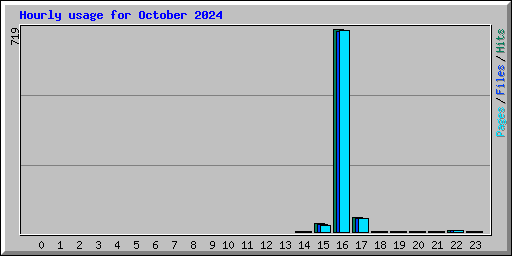 Hourly usage for October 2024
