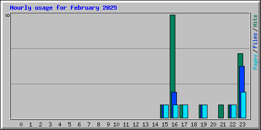 Hourly usage for February 2025