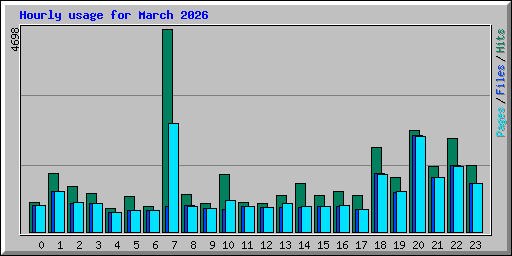 Hourly usage for March 2026