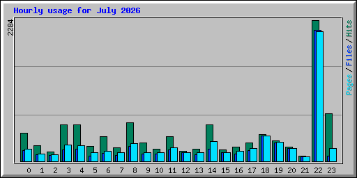 Hourly usage for July 2026