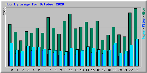 Hourly usage for October 2026
