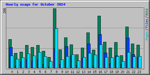 Hourly usage for October 2024