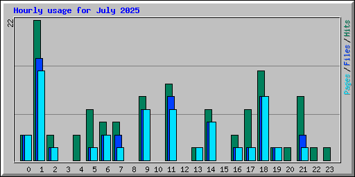 Hourly usage for July 2025