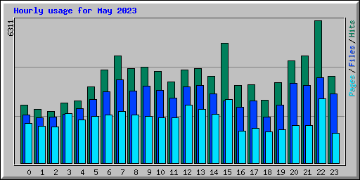 Hourly usage for May 2023