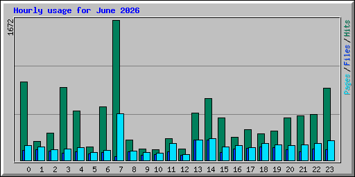 Hourly usage for June 2026