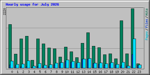 Hourly usage for July 2026