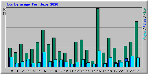 Hourly usage for July 2026