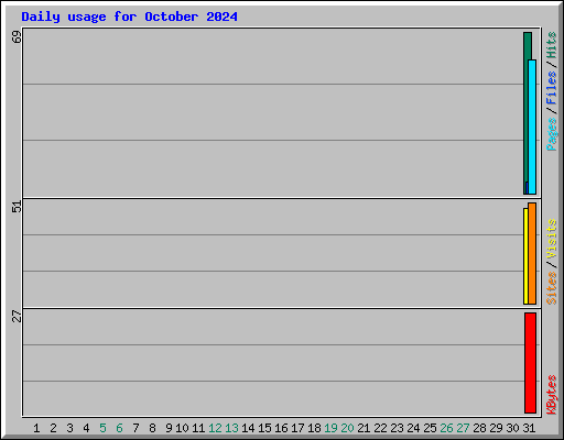 Daily usage for October 2024