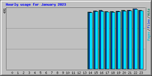 Hourly usage for January 2023