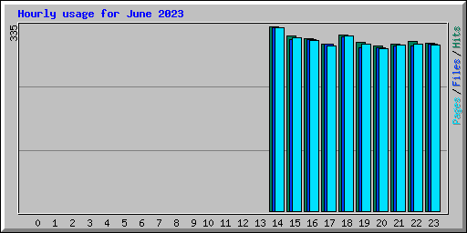 Hourly usage for June 2023
