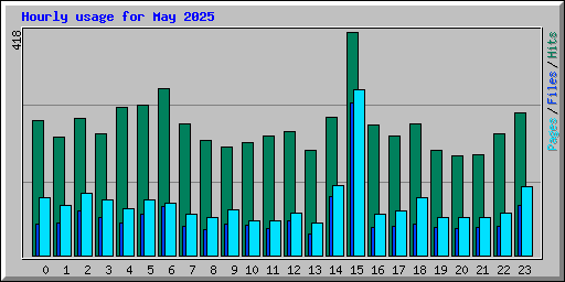 Hourly usage for May 2025