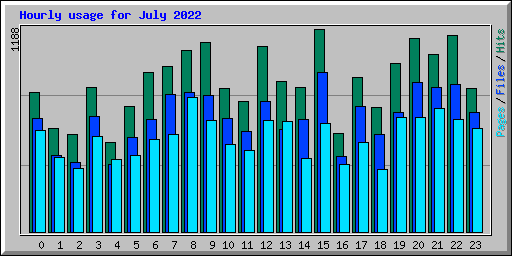 Hourly usage for July 2022