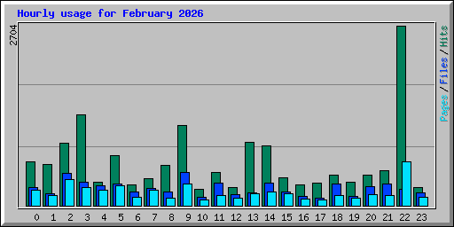 Hourly usage for February 2026