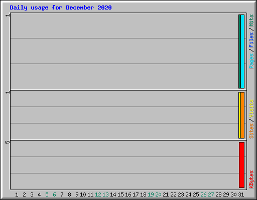 Daily usage for December 2020