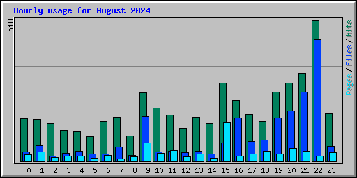 Hourly usage for August 2024