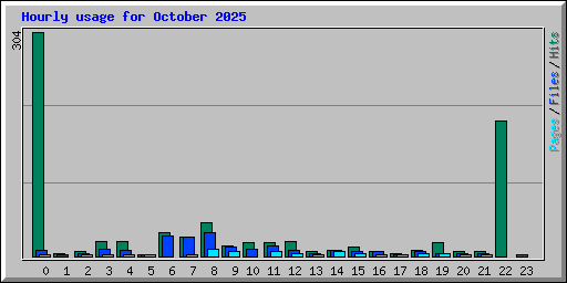 Hourly usage for October 2025