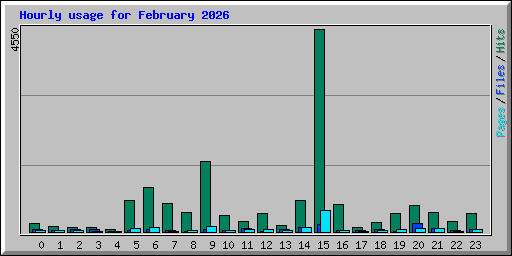 Hourly usage for February 2026