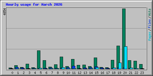 Hourly usage for March 2026