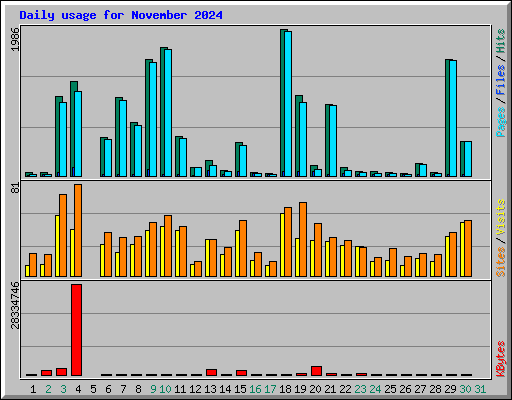 Daily usage for November 2024