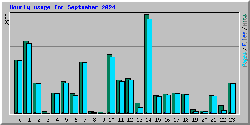 Hourly usage for September 2024