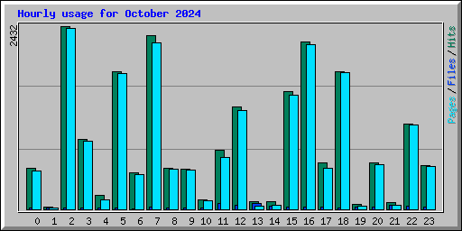 Hourly usage for October 2024