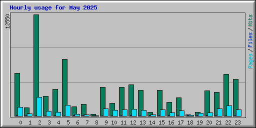 Hourly usage for May 2025