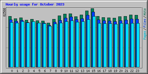 Hourly usage for October 2023