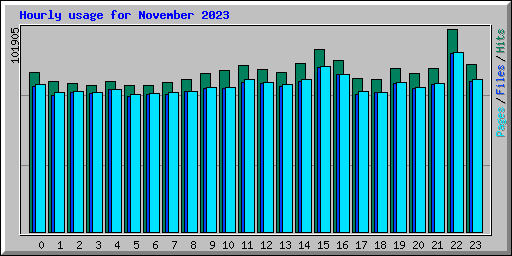 Hourly usage for November 2023