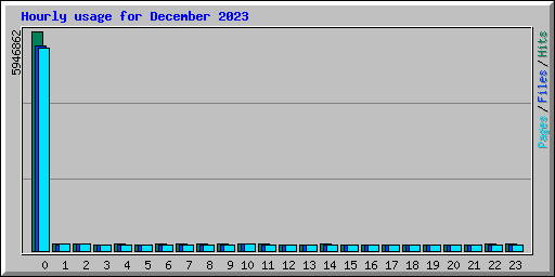 Hourly usage for December 2023