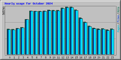 Hourly usage for October 2024