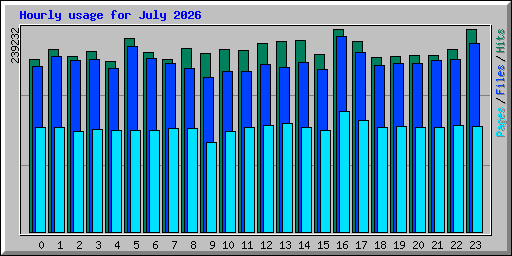 Hourly usage for July 2026