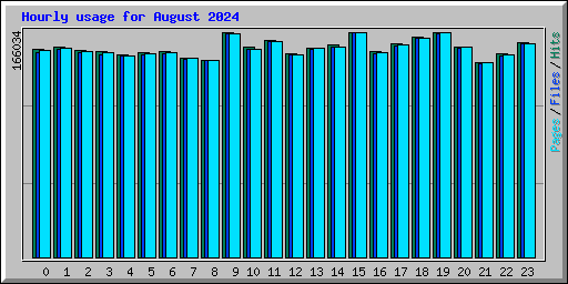 Hourly usage for August 2024