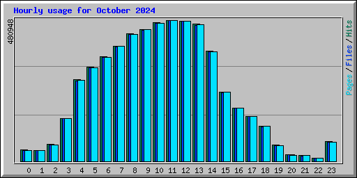 Hourly usage for October 2024
