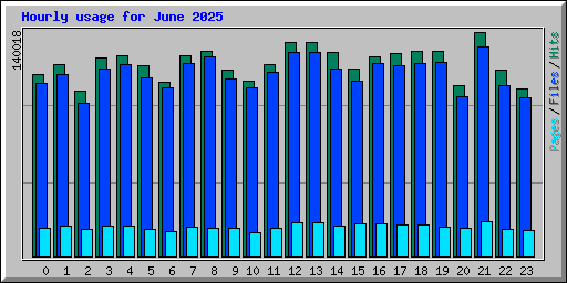 Hourly usage for June 2025