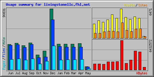 Usage summary for livingstonellc.fhl.net